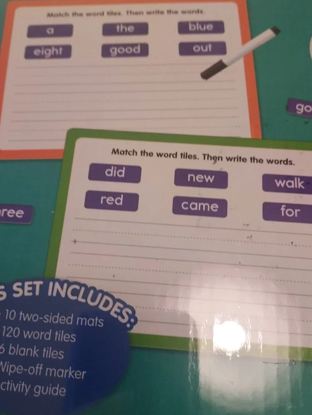 Scholastic Learning Mats Sight Words Build Early Literacy Skills Id and WriteNEW